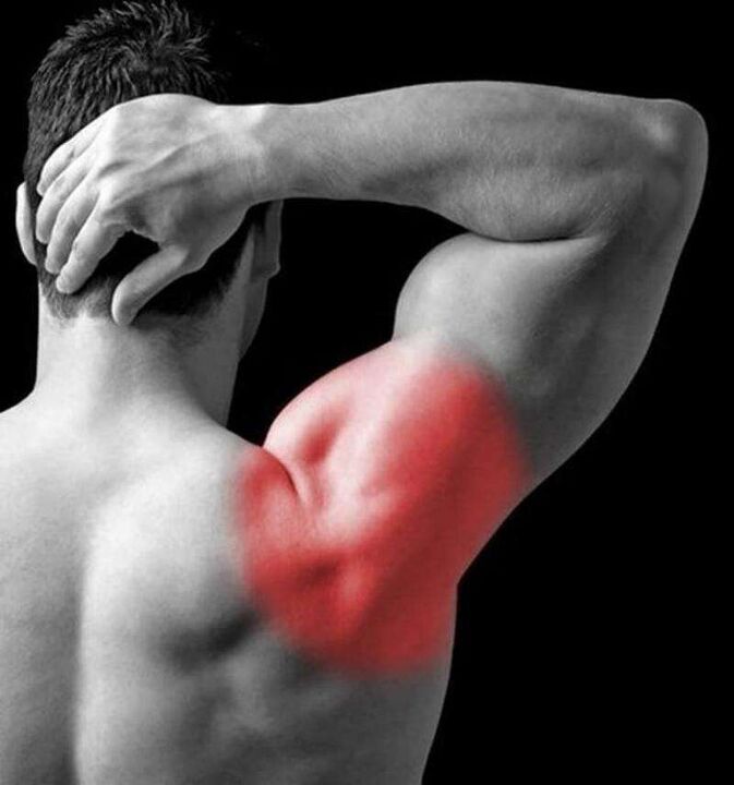 Pain in the back of the shoulder and head with cervical osteochondrosis