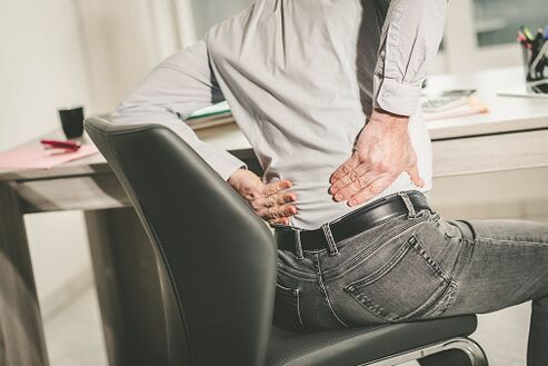back pain in man